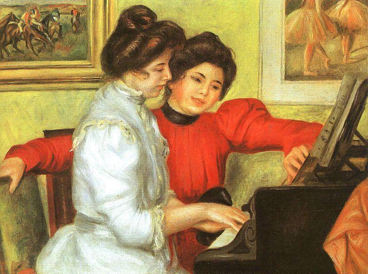 Pierre Renoir Yvonne and Christine Lerolle Playing the Piano Sweden oil painting art